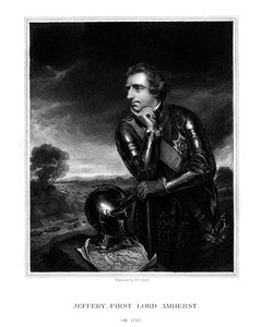 Jeffery Amherst, 1. baron Amherst, głównodowodzący armii brytyjskiej, 1832.