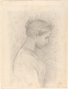Młoda kobieta w profilu autorstwa Henry Tonks