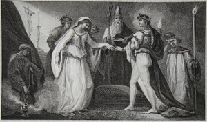 Wesele Henryka Pierwszego, grawerowane przez Delatre, ilustracja z „Historii Anglii” Davida Hume