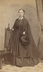 Carte-de-visit portret Carrie N. Lacy, 1865.