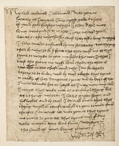 Faksymile listu Henryka VIII do kardynała Wolseya z lipca 1518, wyd. 1902 (kolotyp) autorstwa Henry VIII