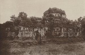 Zrujnowane miasta Cejlonu: Thuparama w Polonnaruwa (zdjęcie czarno-białe)