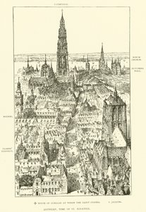 Antwerpia, czasy św. Ignacego (rycina) autorstwa Henry William Brewer