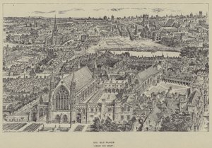 Ely Place, z zachodu autorstwa Henry William Brewer