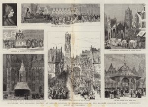 Korowód historyczny i religijny w Brugii, Belgia, na pamiątkę Błogosławionego Karola Dobrego, trzynastego hrabiego Flandrii