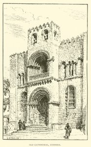 Stara Katedra, Coimbra (rycina) autorstwa Henry William Brewer