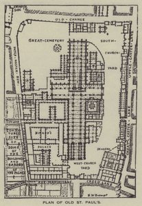 Plan starego św. Pawła autorstwa Henry William Brewer