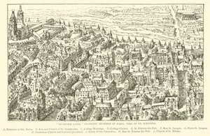 „Quartier Latin”, dzielnica studencka Paryża, czasy św. Ignacego (rycina) autorstwa Henry William Brewer