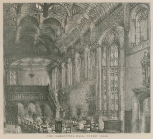 The Banqueting Hall, Crosby Hall, Londyn autorstwa Henry William Brewer