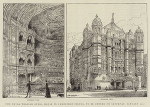 Royal English Opera House w Cambridge Circus zostanie otwarta w sobotę 31 stycznia autorstwa Henry William Brewer