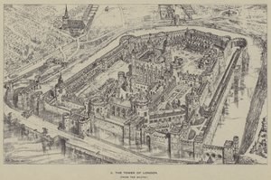 Tower of London, od południa autorstwa Henry William Brewer