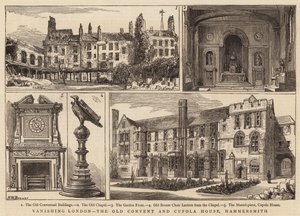 Znikający Londyn, Stary Klasztor i Dom Cupoli, Hammersmith autorstwa Henry William Brewer