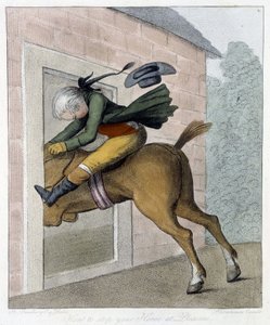Meway zatrzymać konia - w „”angielskich bajkach o manierach jeździeckich””, ch. przez HW Bunbury, wyd. John Stockdale autorstwa Henry William Bunbury