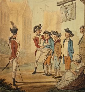„Rekruci”, wydanie 1780 autorstwa Henry William Bunbury