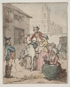 Scena przed karczmą. autorstwa Henry William Bunbury