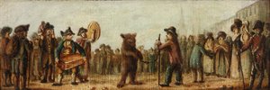 Tańczący niedźwiedź (olej na płótnie) autorstwa Henry William Bunbury