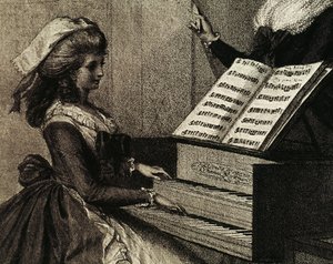 Lekcja muzyki autorstwa Henry William Bunbury