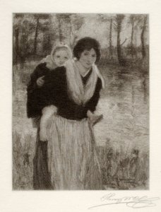 Nad rzeką autorstwa Henry Wolf