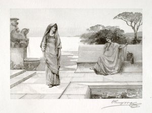 Horace i Lydia autorstwa Henry Wolf