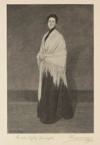 Dama z szalem. autorstwa Henry Wolf