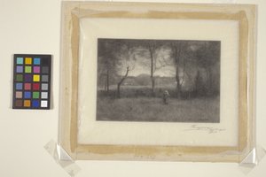 Krajobraz (drzeworyt) autorstwa Henry Wolf