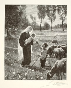 Maryja spotyka pasterza autorstwa Henry Wolf