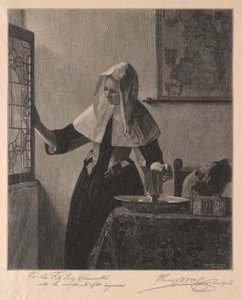 Młoda kobieta przy oknie, 1907. autorstwa Henry Wolf