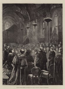 JKW Książę Artur odsłania okno pamięci Alberta w Guildhall autorstwa Henry Woods