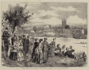 Regaty Henley-on-Thames, szkic nad brzegiem rzeki