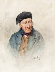 Portret starca (akwarela)
