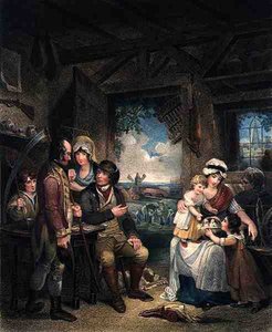 Pokój, rytowany przez Johna Whessella (ok.1760-1823), wyd. T. Simpson i Darling & Thompson, 1798 (grawerowanie kropkowane) (para 125538)