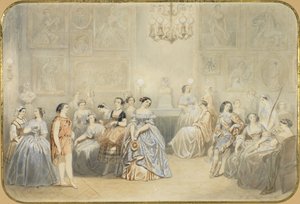 Élisa Rachel w foyer Komedii Francuskiej autorstwa Henry de Montault