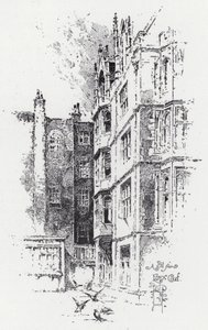 Trochę z Essex Court (grawerunek) autorstwa Herbert (after) Railton