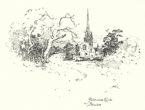 Kościół Ashbourne, Derbyshire (lito) autorstwa Herbert (after) Railton