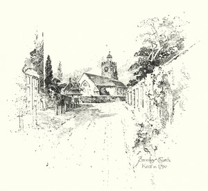 Bromley Chruch, Kent, w 1790 r. (lito) autorstwa Herbert (after) Railton
