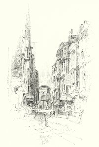 Butcher Row, Londyn (lito) autorstwa Herbert (after) Railton