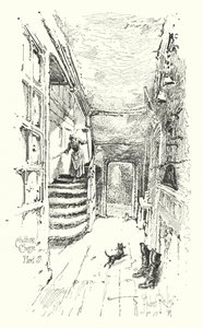 Cheshire Cheese, Fleet Street, Londyn (lito) autorstwa Herbert (after) Railton