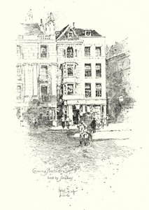 Crown and Anchor, prowadzony przez Thomasa Simkina, The Strand, Londyn (lito) autorstwa Herbert (after) Railton