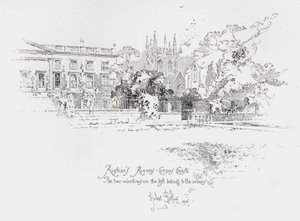 Pokoje angielskiego krytyka sztuki Johna Ruskina w Corpus Christi College w Oksfordzie (lito) autorstwa Herbert (after) Railton