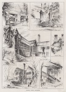 Hoghton Tower, Lancashire (grawerowanie) autorstwa Herbert (after) Railton