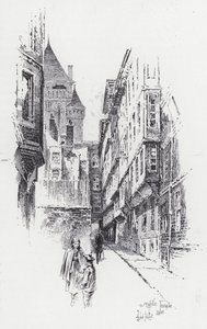 Środkowa aleja świątynna (grawerowanie) autorstwa Herbert (after) Railton