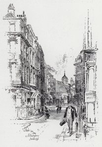 Staple Inn z Southampton Buildings (grawerowanie) autorstwa Herbert (after) Railton