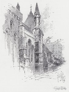 Kościół Świątyni (rycina) autorstwa Herbert (after) Railton