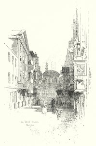 The Devil Tavern, Fleet Street, w czasach Dr Johnsona (lito)