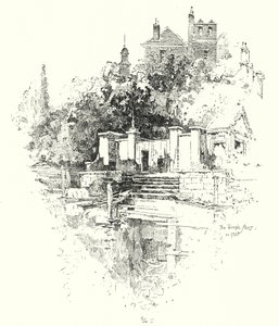 Schody Świątyni, Londyn, 1790 (lito) autorstwa Herbert (after) Railton