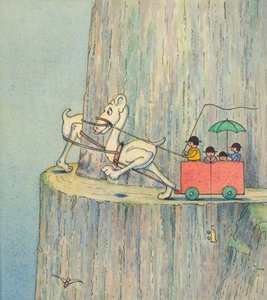 Figury wspinające się po klifowej drodze, ok. 1910