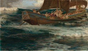 Gniew Boga Morza autorstwa Herbert James Draper