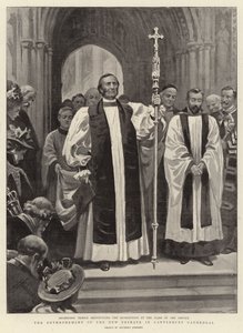 Intronizacja nowego prymasa w katedrze w Canterbury autorstwa Herbert Johnson