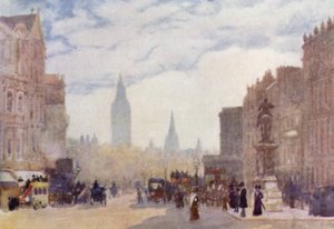 W Charing Cross (kolor lito) autorstwa Herbert Menzies (after) Marshall