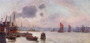 Lavender Wharf (kolor lito) autorstwa Herbert Menzies (after) Marshall